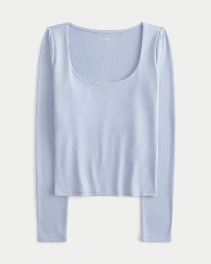 Women's Soft Stretch Seamless Fabric Scoop Top | Women's Tops | HollisterCo.com