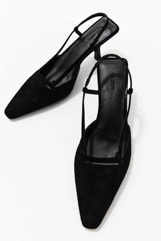 Sling Back Heel - Black