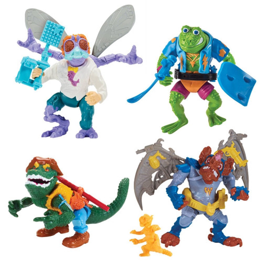 Teenage Mutant Ninja Turtles Classic Series Baxter Fly, Genghis Frog, Leatherhead & Wingnut with Screwloose Exclusive Action Figure 4-Pack Boxed Set [Mutants #2] (Pre-Order ships January)