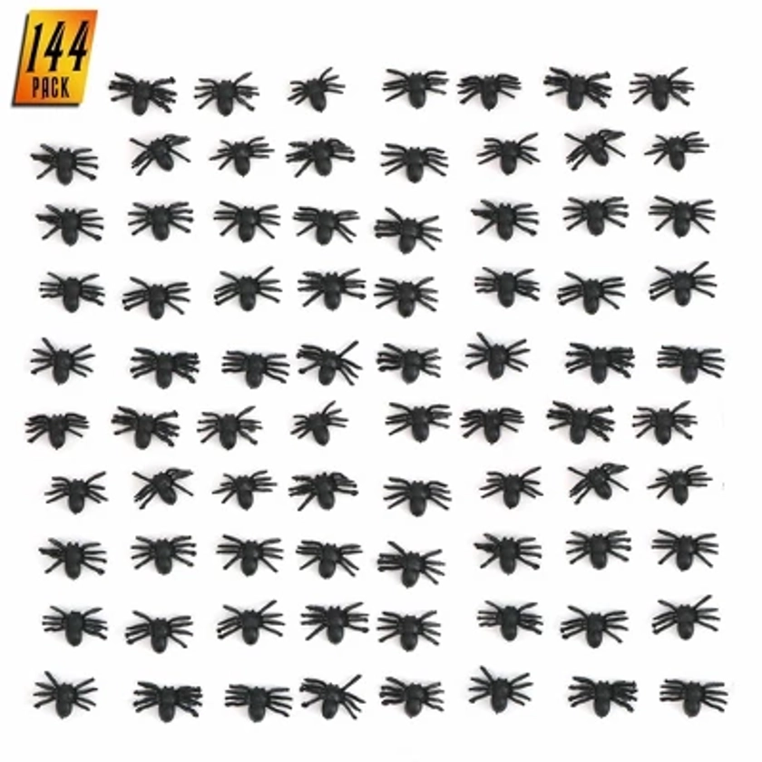 Skeleteen Fake Spiders - 144 Pack