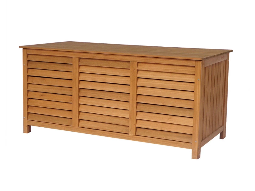 Coffre de jardin en bois "Macao" - 130 x 64 x 60 cm - Marron