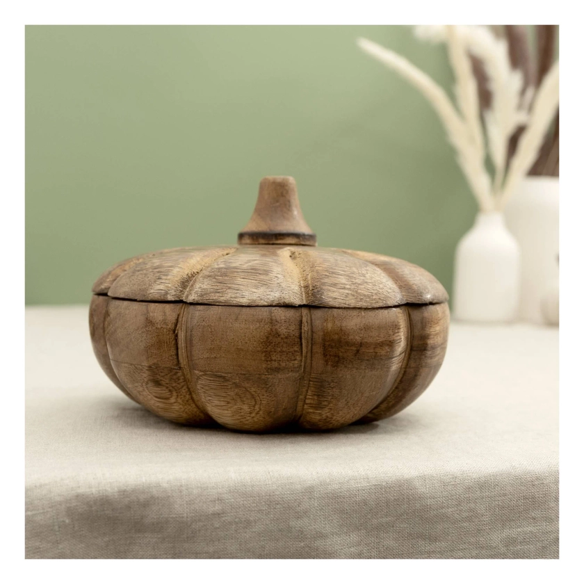 Buy Wooden Pumpkin Bowl 15.5cm for GBP 10.00 | Hobbycraft UK