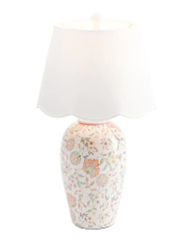 26in Floral Decal Ceramic Table Lamp | Home | T.J.Maxx