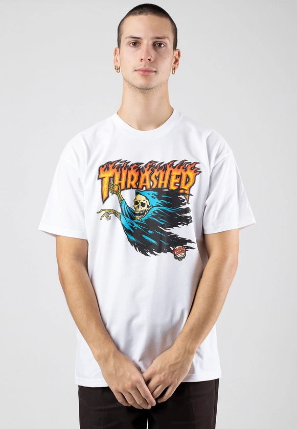 Thrasher x Santa Cruz - O'Brien Reaper Regular White - T-Shirt