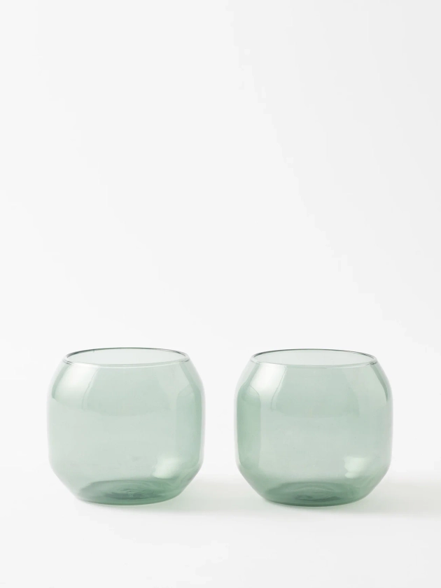 Set of two Velasca Acqua glass tumblers