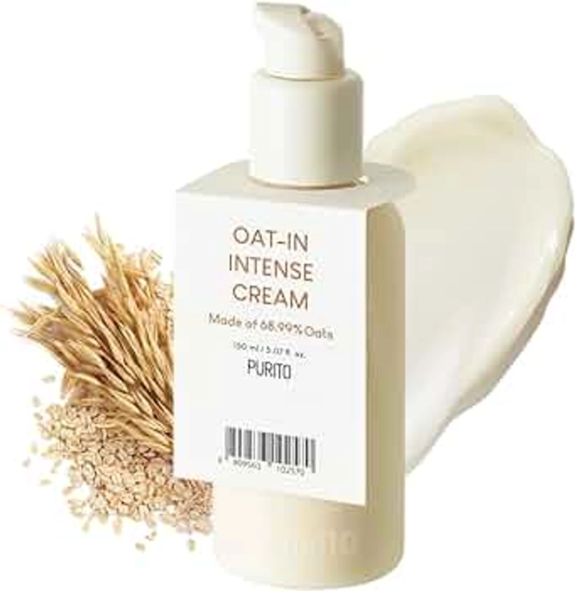 PURITO Oat-in Intense Cream 150ml / 5.07 fl. oz, Vegan Ingredients, Cruelty-Free, Facial cream