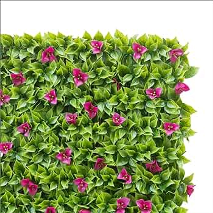 EverTrellis Expanding Artificial Trellis in Pink Flower x1 Single Pack - 60cm x 180cm with 8 Cable Ties & Instruction Manual - Great for Privacy & Garden Decoration - Weather Resistant - Durable