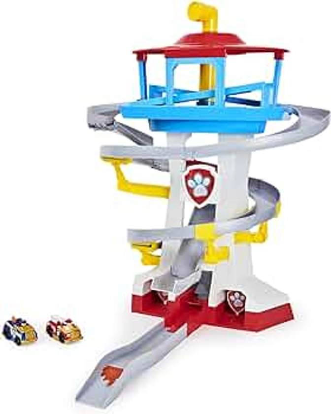 Paw Patrol, True Metal Adventure Bay Rescue Way Toy Playset with 2 Exclusive Die-Cast Vehicles, 1:55 Scale