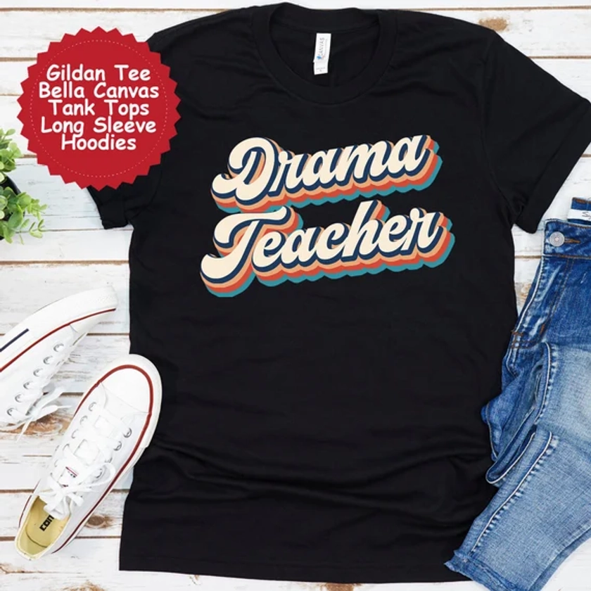 Drama Teacher Shirts Retro Style Gifts for Drama Teacher 90s | Etsy UK