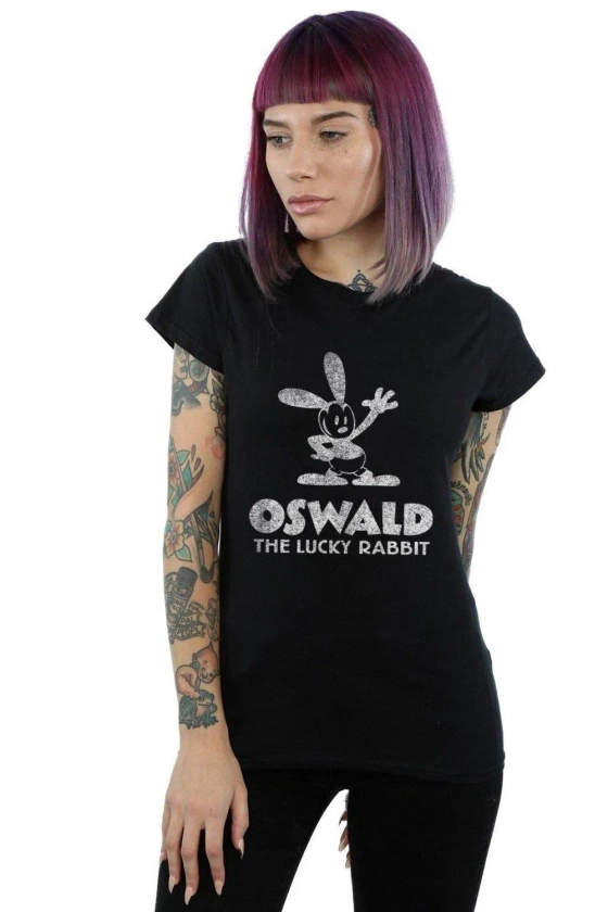 T-Shirts | Oswald Logo Cotton T-Shirt | Disney