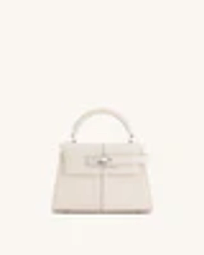 Elise Top Handle Bag - White