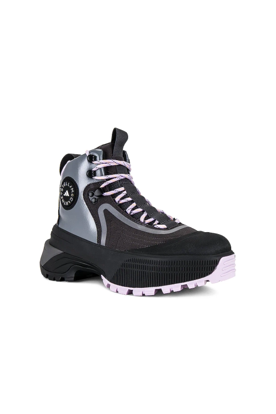 adidas by Stella McCartney Asmc x Terrex Hiking Boot in Utility Black, Purple Glow & Grey Four | REVOLVE