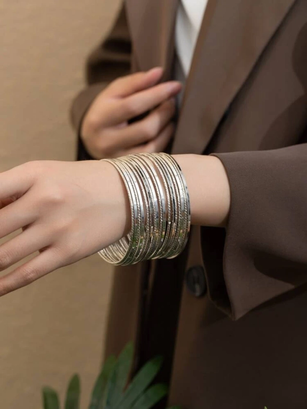17 pièces Bracelet unicolore minimaliste | Mode en ligne | SHEIN FRANCE