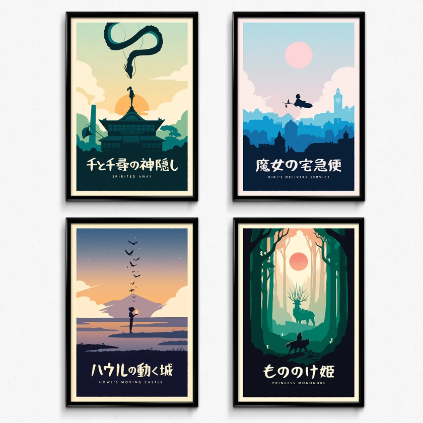 Ghibli Minimalist Poster Bundle