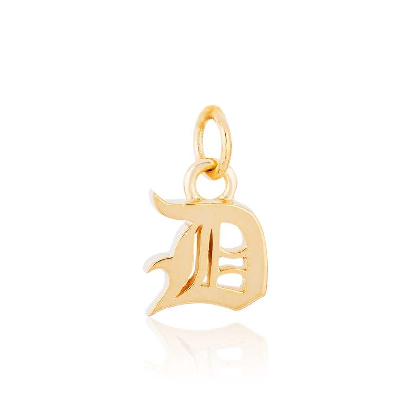 Dainty Gothic Cap Letter Charm — Iz&Co.