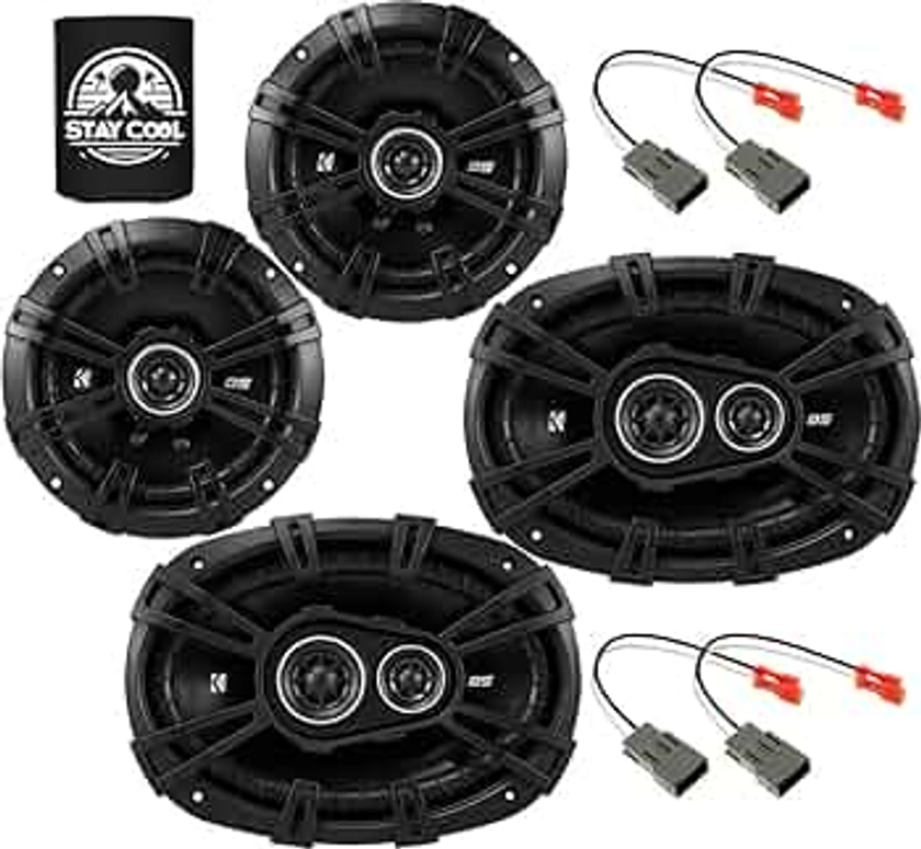 KICKER Speakers 6.5 & 6X9 inch for Honda Accord 1994-2007 Upgrade Kit - 4 Pack of DS Series with Harness, Car Audio Front Door and Rear Deck Speaker DSC650, 43DSC6504 & DSC6930, 43DSC69304