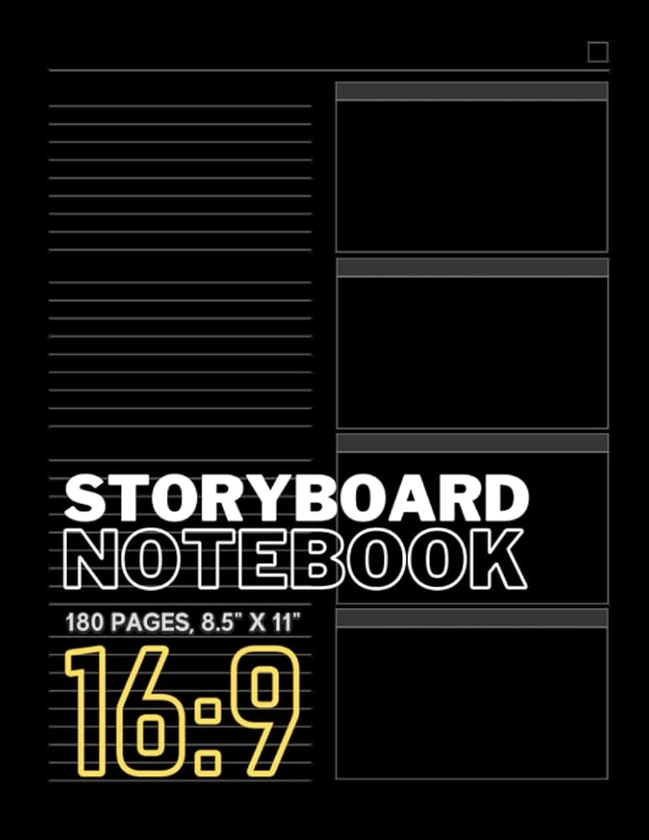 Storyboard Notebook: 16:9 Aspect Ratio | Pro Storyboard Template Book for Directors, Storyboard Artists, Animators and Film Students | 180 Pages.: XT Media Books: 9798518055537: Amazon.com: Books