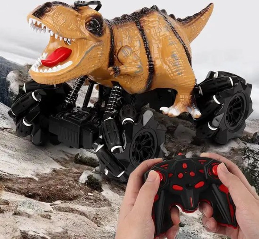 RyC Toys Afstandsbediening dinosaurus auto- geel | bestuurbare auto met accu... | bol