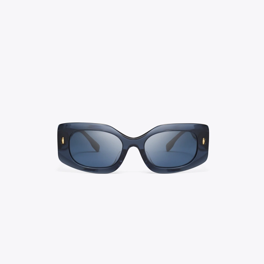 Miller Pushed Rectangle Sunglasses: Women's Designer Sunglasses & Eyewear | Tory Burch