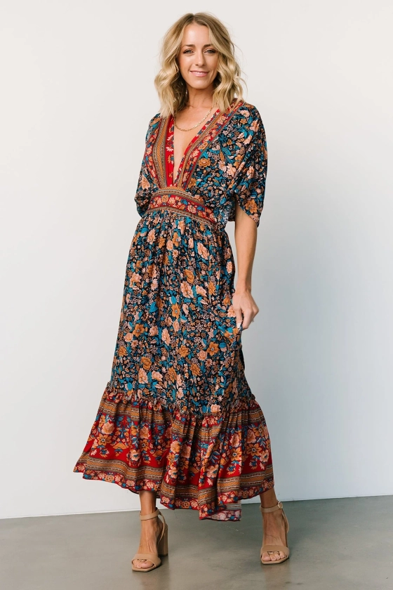 Leeanne Midi Dress | Navy Multi Floral