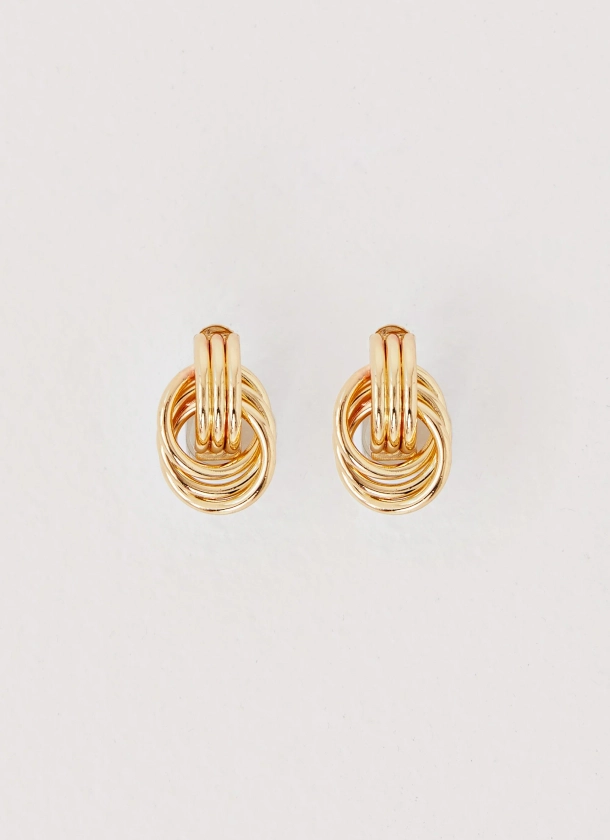 Gracia Knot Earrings - Gold