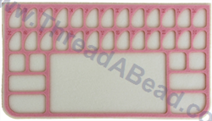 BeadSmartPro Bead Mat Insert - A to Z plus 9 (Pink)