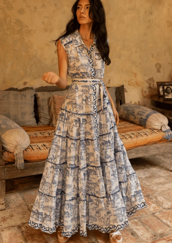 Miss June Maxi Print Dress Georgina