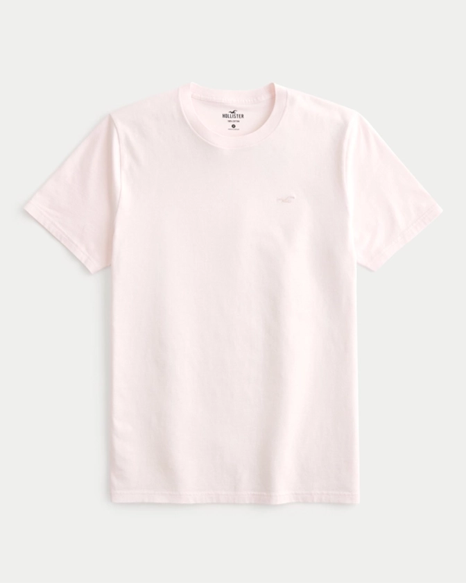 Hommes T-shirt ras du cou en coton à emblème | Hommes Hauts | HollisterCo.com