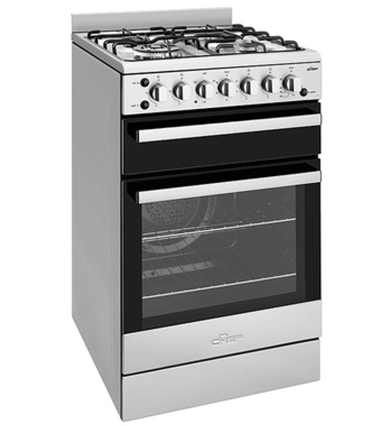 Chef CFG517SBNG 54cm Freestanding Fan Forced Gas Oven/Stove