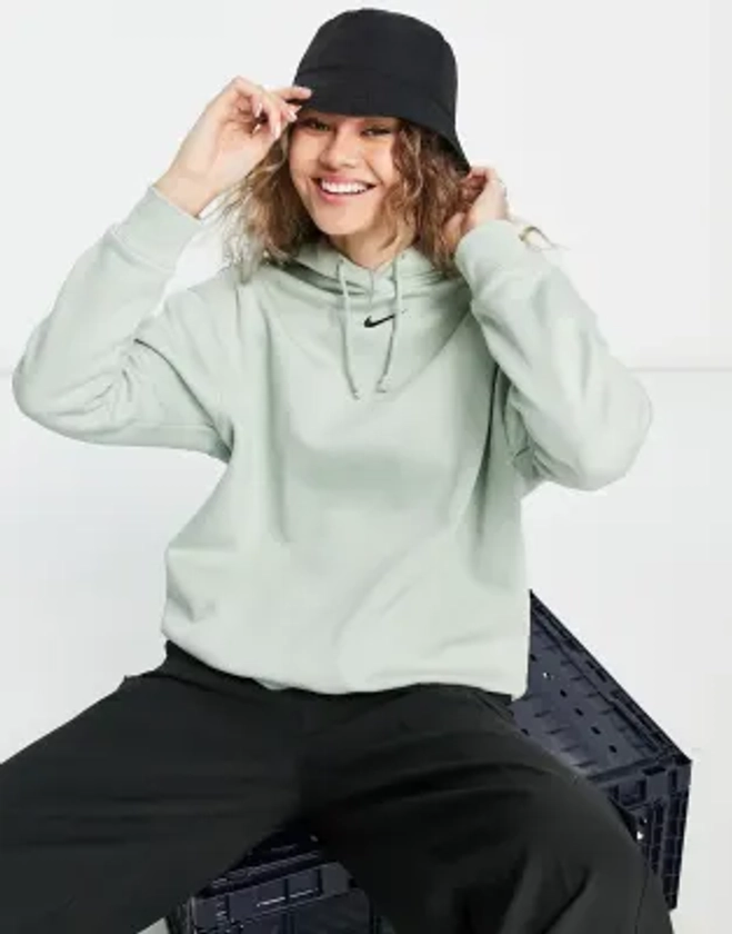 Nike - Sweat à capuche oversize à enfiler avec petit logo virgule - Vert écume