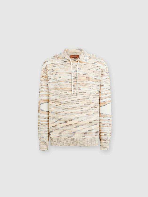 Mélange cashmere hoodie Beige | Missoni