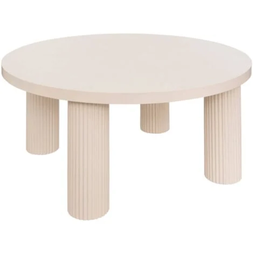 Table basse Tella beige D70cm - Atmosphera créateur d'intérieur