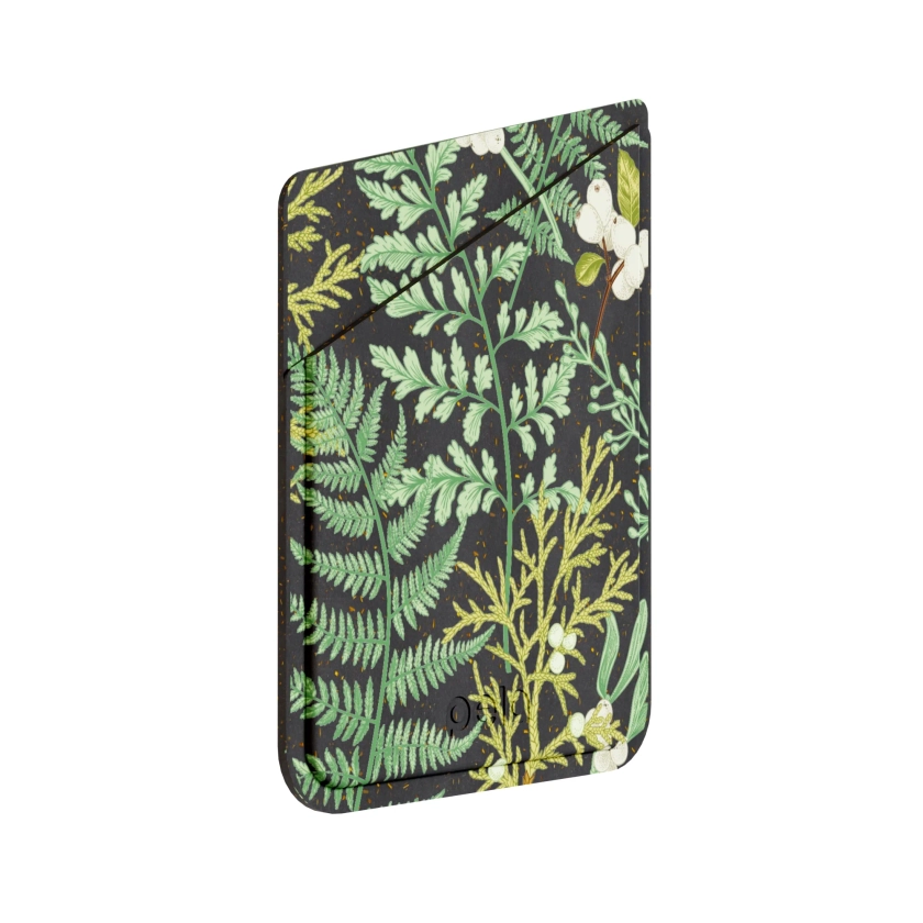 Herbarium Black Phone Case Card Holder