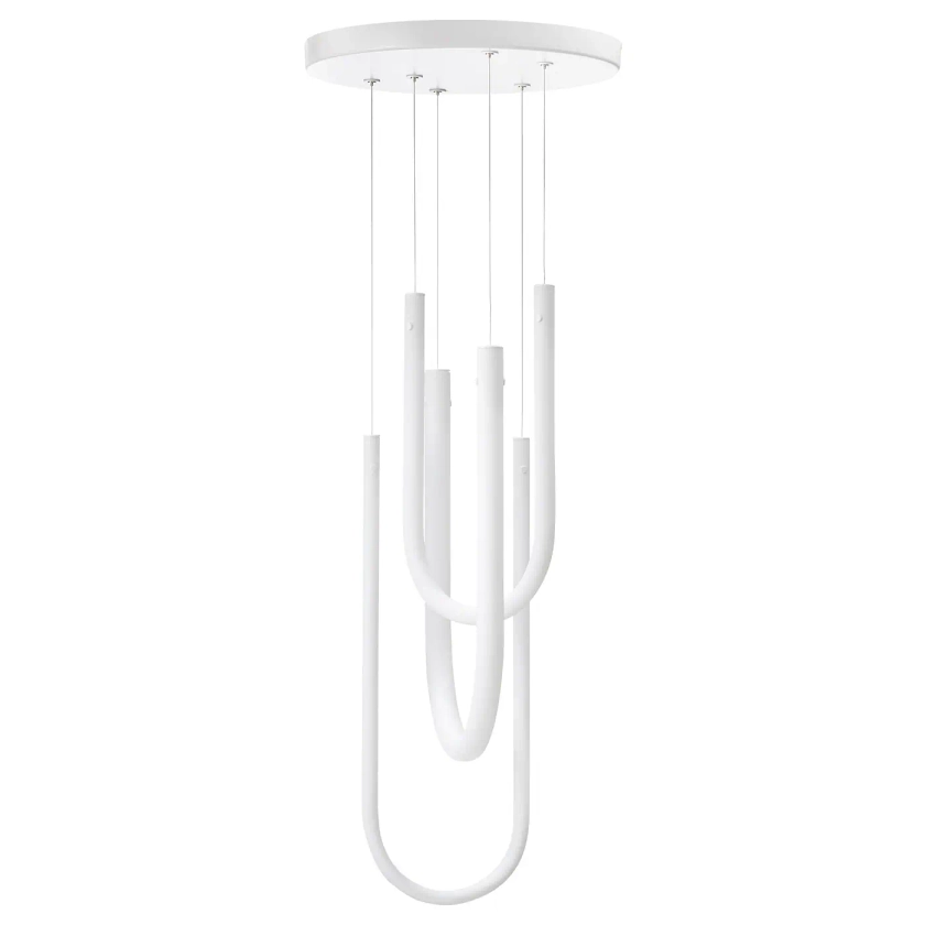 VARMBLIXT suspension LED, blanc verre givré, 46 cm - IKEA