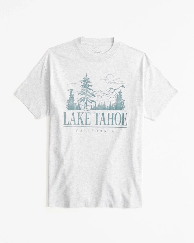 Women's Oversized Lake Tahoe Graphic Tee | Women's Tops | Abercrombie.com