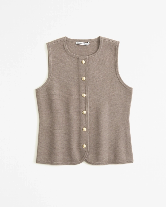 Women's The A&F Mara Crew Sweater Vest | Women's New Arrivals | Abercrombie.com