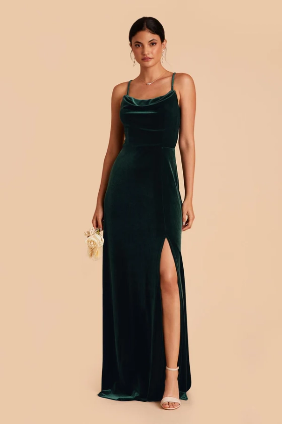 Ash Velvet Dress - Emerald