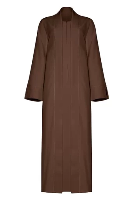Kimono and abaya set brown - OemAayah
