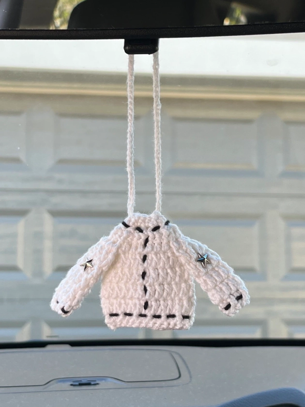 Folklore Cardigan Inspired Crochet Car/Tote Charm