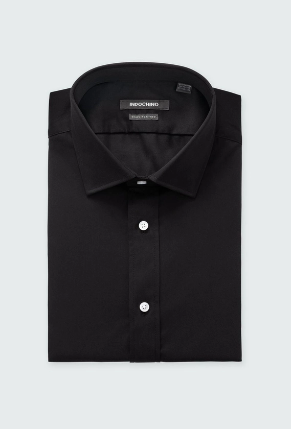 Men's Dress Shirts - Hyde Black Shirt | INDOCHINO