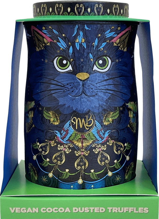 Vegan Cocoa Nib Nights Cat Tin 135g - Monty Bojangles