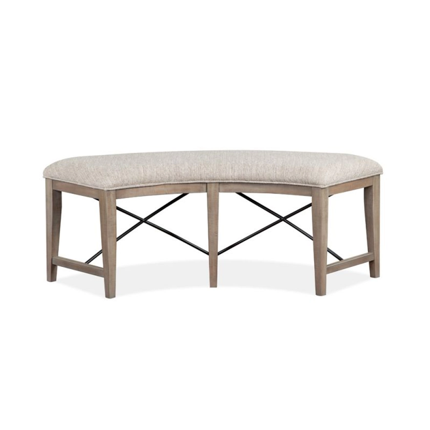 Magnussen - Paxton Place Curved Bench w/Upholstered Seat - D4805-67