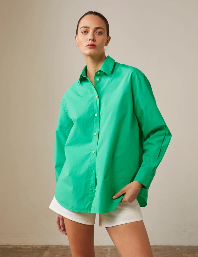 Chemise oversize Delina verte