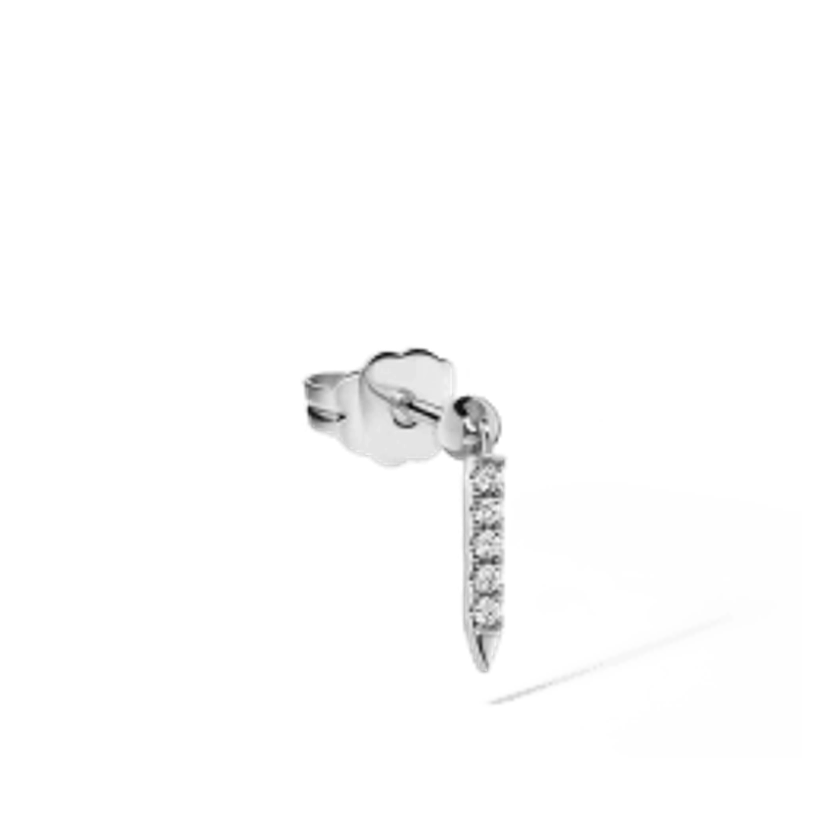 Diamond Eternity Bar Charm Stud Earring