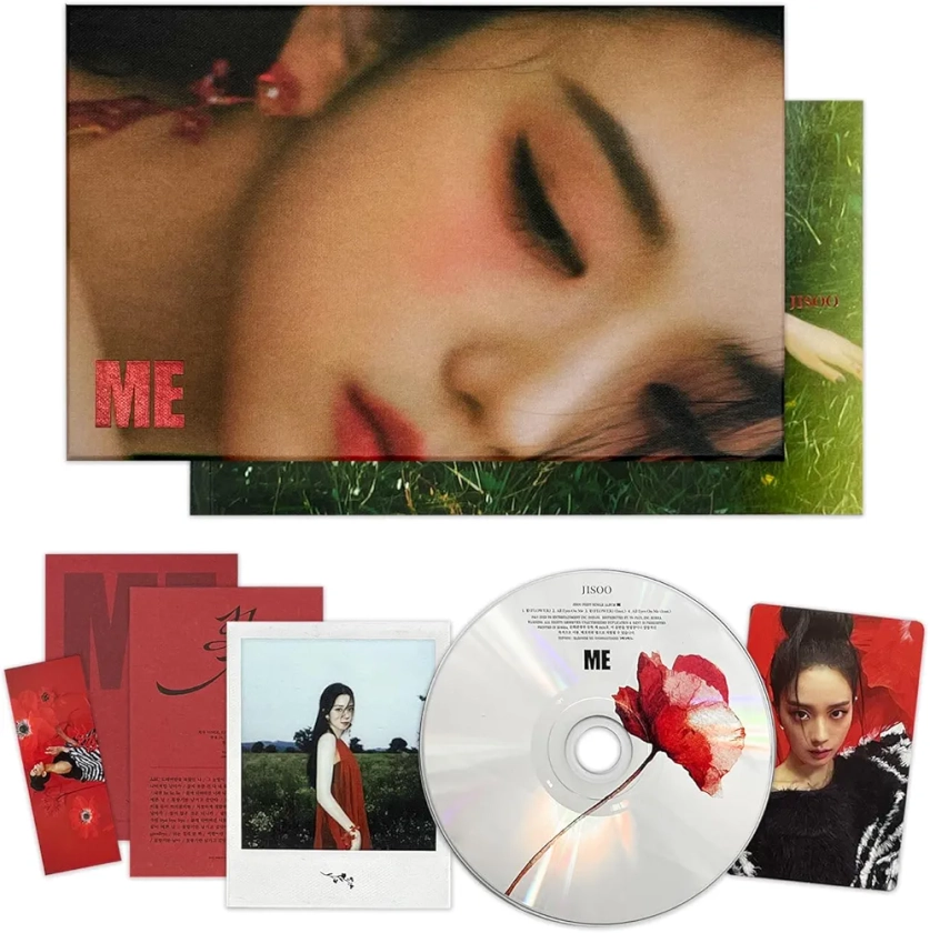 JISOO OF BLACKPINK - First Single Album [ME] (Red Ver.) Photobook + CD + Selfie Photocard + Polaroid + Lyrics Paper + Bookmark + 2 Extra Photocards : JISOO: Amazon.fr: Cuisine et Maison