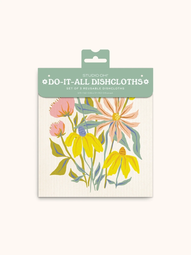 Springtime Blooms Do-It-All Dishcloths