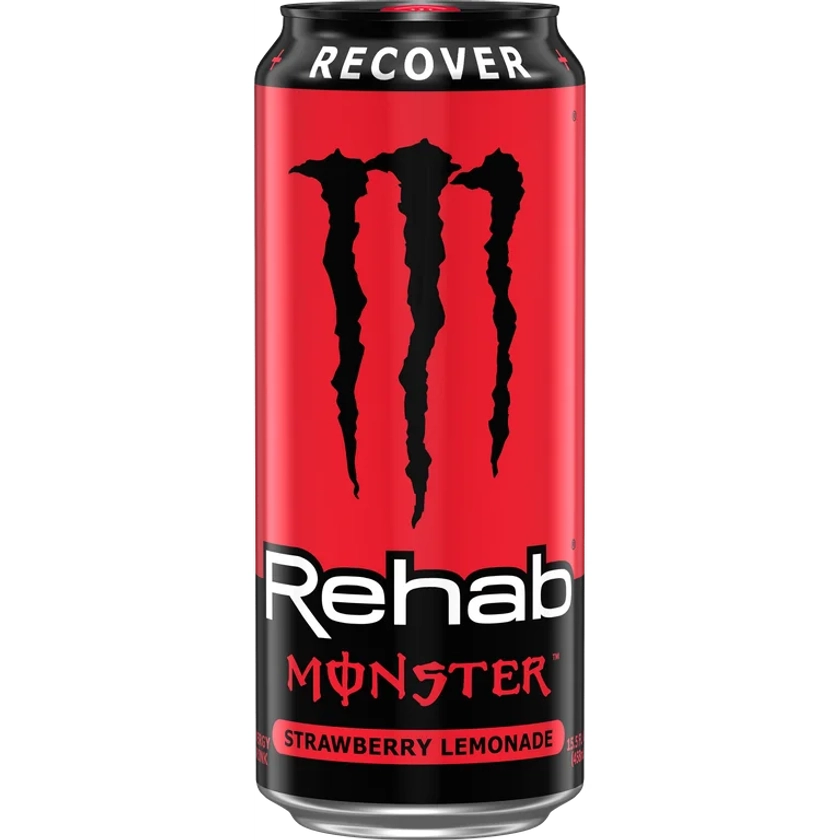 Monster Energy Rehab Strawberry Lemonade, Tea + Energy 15.5 fl oz, 1 count