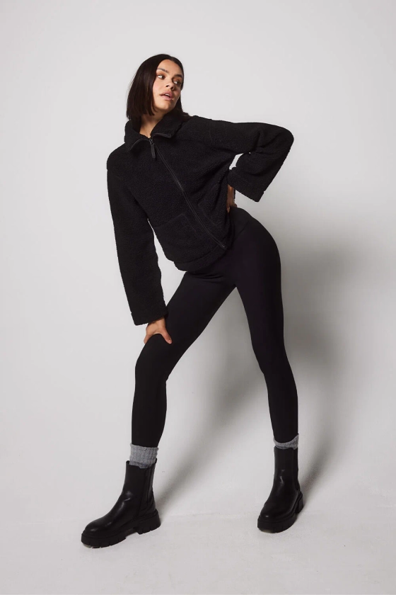 Black Winter Everyday High Waisted Leggings - LOVALL