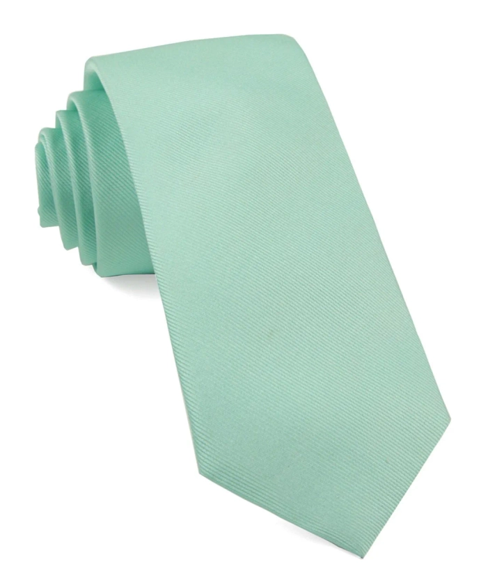 Grosgrain Solid Spearmint Tie | Silk Ties | Tie Bar