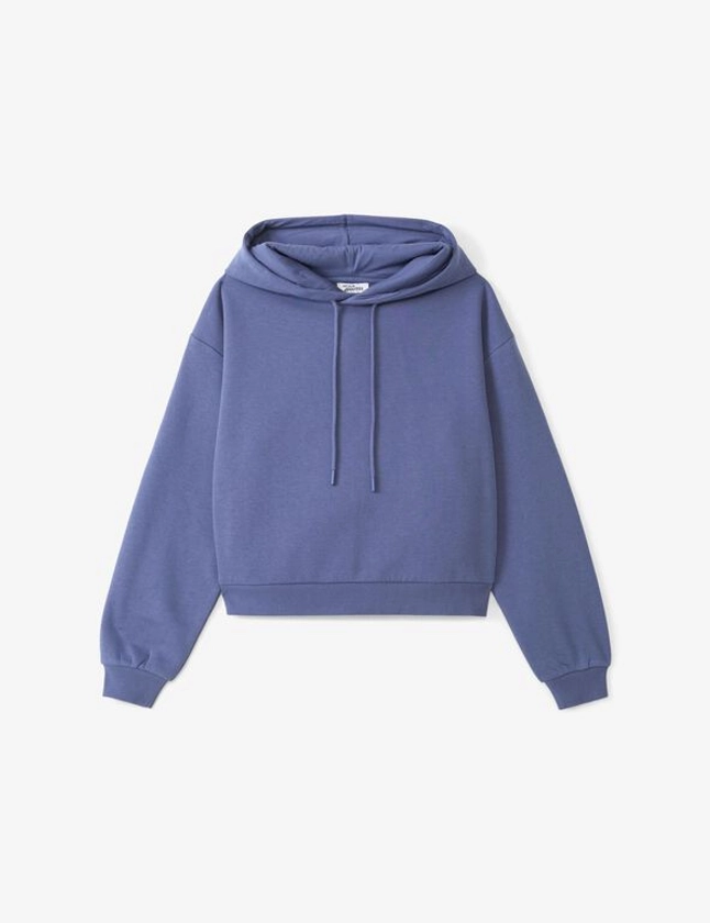 Sweatshirt court oversize bleu ardoise